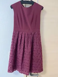 【翌日配送】オーガンジーフラワー　ワイン　ドレス