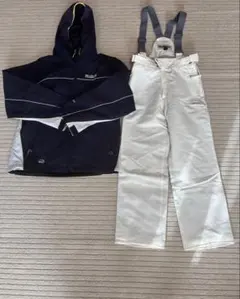 【即発送】ellesse スキーウェア上下セットネイビー/ホワイト Lサイズ相当