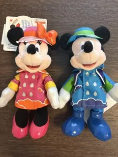 ミッキー ミニー カッパ ぬいぐるみバッジ