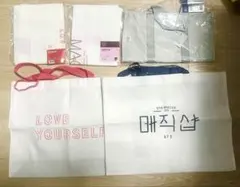 BTS ショッパーバッグ4点、ショルダーバッグ1点セット