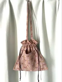 ハンドメイド花柄巾着袋