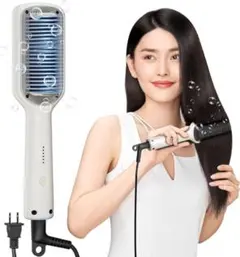 ストレートブラシ 5段階温度調整 ブラシアイロン 130~200℃