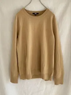 ユニクロ　カシミヤ　キャメル　XXL ニット　セーター　プルオーバー