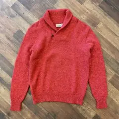 80s L.L.Bean ショールカラー セーター 赤