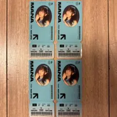 ららぽーとFRUITS ZIPPERステッカー　真中まな　4枚セット