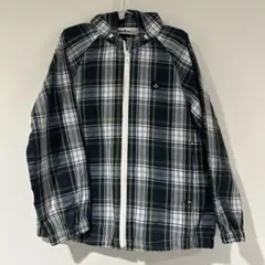 familiar ファミリア　チェック　ジャンパー　フード付　110