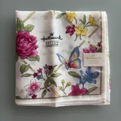 Hallmark DESIGN COLLECTION ハンカチ 花柄 蝶