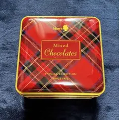 Mary's メリーチョコレート 空き缶 チェック柄♡