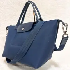 美品✨ ロンシャン ル プリアージュ ネオ S 2way ナイロン ネイビー