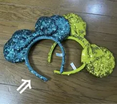 ディズニー カチューシャ スパンコール ブルー 青