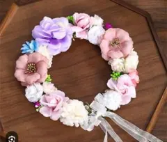 フラワー花冠 ヘアアクセサリー