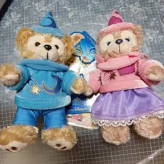 ダッフィー & シェリーメイ ぬいぐるみバッチ　ディズニーシー10周年