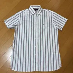 TOMMY HILFIGER トミーヒルフィガー 半袖ストライプシャツ S