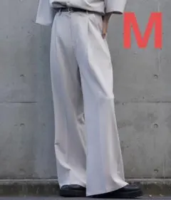 【cussil】TRストレッチルーズシルエットハイウエストフレアパンツ