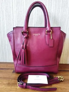美品　COACH　コーチ　レガシー　レザー　ミニ　タナー　2WAYバッグ　レザー