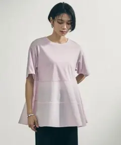 アンフィーロ　BEAUTY FORM-T コンビティアード Ｔシャツ　ピンク　S