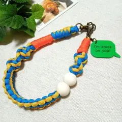 パラコード ハンドストラップ マルチカラー☆ハンドメイド