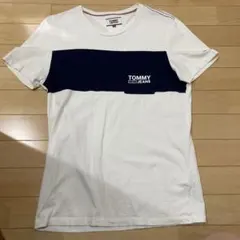 TOMMY JEANS ホワイト/ネイビー Tシャツ S