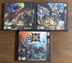 【動作確認済み】3DSソフト　モンスターハンター3G・4G・クロス　3本セット
