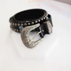 【大幅値下げ】スタッズベルト　アメカジ　ターコイズ　ウエスタン　y2k　グランジ