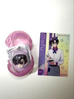 カラフルピーチ　もふくん　おくるみますこっとチャーム　クリアカード　ガチャ