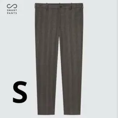 スマートアンクルパンツ（ジャージー・グレンチェック） 茶 BROWN サイズ：S