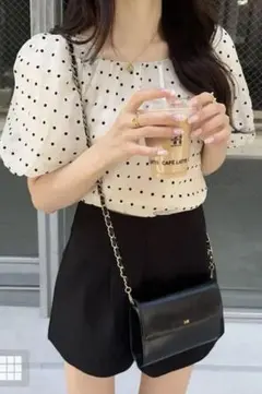 GRL 【at1647】 ハイウエストタックショートパンツ