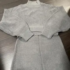 グレー ニット セットアップ スカート SLY