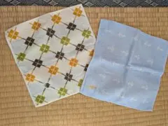ラルフローレン、ポロ（左、新品）のタオルハンカチ2枚セット