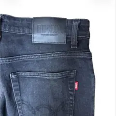 EDWIN E1963 ブラックデニム ストレートパンツ