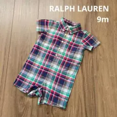 【RALPH LAUREN】半袖 ロンパース ショートオール チェック柄
