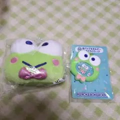 サンリオ当たりくじけろけろけろっぴフェイスマスコット缶バッジ&ホルダー