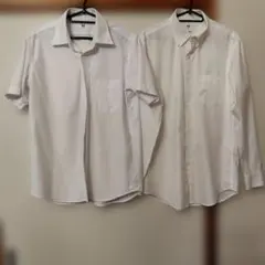 ユニクロ　長袖シャツ　半袖シャツ　２枚セット