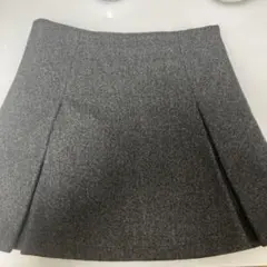 グレー ミニプリーツスカート