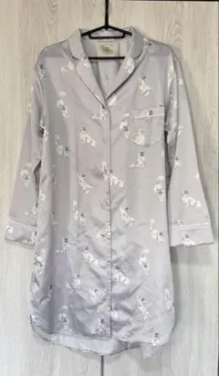 gelato pique ジェラートピケ　キャットサテンシャツドレス （ブルー）