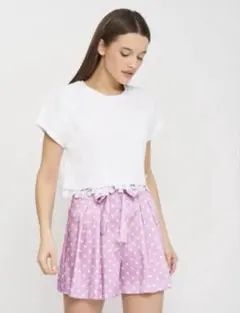 ZARA ショート丈　Tシャツ　レース