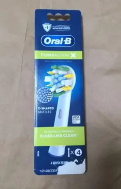 Oral-b 歯間ワイパー付き4本 純正 海外正規品 オーラルb 替えブラシ
