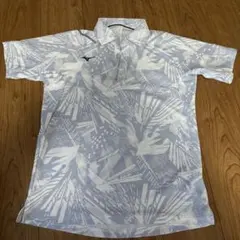 【値下げ】　MIZUNO ポロシャツ M ホワイト/ブルー