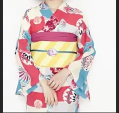 【新品】ふりふ　まりぼんぼん　浴衣　しつけ糸付きのサムネイル