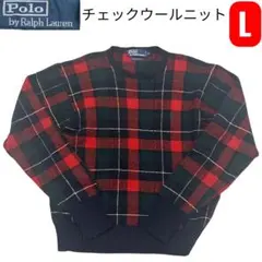 本日発送　人気　Polo by Ralph Lauren チェック　ニット