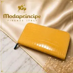 Moda Principe 牛革 クロコ型押し ラウンドファスナー長財のサムネイル
