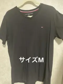 TOMMY HILFIGER ブラック Vネック Tシャツ M