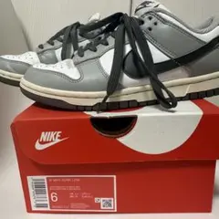 抽選NIKE DUNK LOW グレー/ホワイト 23cm