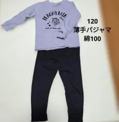 120センチ　パジャマセット　長袖長ズボン　薄手　綿100 ユニコーン