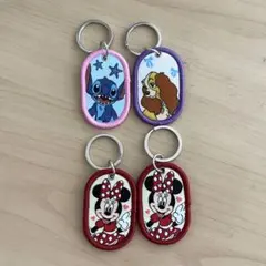 セリア　ディズニー刺繍キーホルダー　4個セットのサムネイル