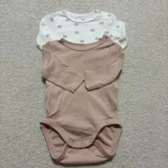 H&M ベビー 長袖ボディ肌着 2枚セット 62cm