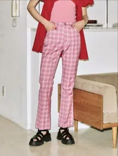 jouetie パターンフレアパンツ