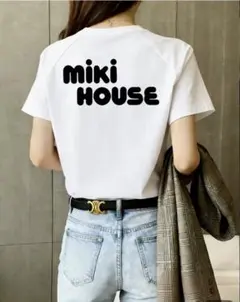 MIKI HOUSE 半袖 Tシャツ ホワイトバックプリントロゴ【1点限り】のサムネイル