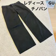 レディース★GU★チノパン【S】黒　コットン混通勤オフィカジ　マルチ　カジュアル