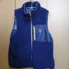 OUTDOOR フリースベスト L ネイビー